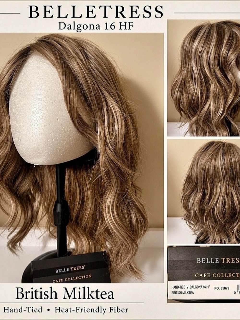 BELLETRESS Dalgona 16 HF British Milk Tea Wig NWT